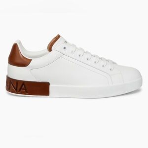 Dolce&Gabbana Portofino Leather Sneakers White/Tan US 10